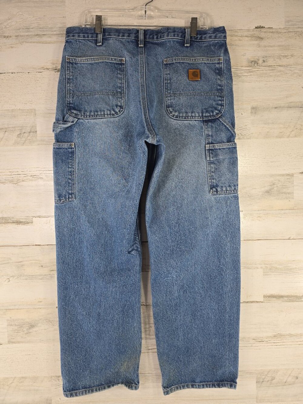 CARHARTT ORIGINAL FIT CARPENTER JEANS MEN'S SIZE 34x30 ACTUAL MEASUREMENTS AS-IS